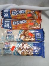 Qty 2 Cap’n Crunch’s Peanut Butter Crunch/ Chex Mix Cookies & Cream King Size