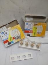 2 Packs of 4 Great Value LED Dimmable Clear Glass Soft White B10 Bulbs