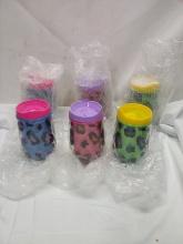 Lot of 6 Assorted Color BLUSH Brand Travel Tumblers
