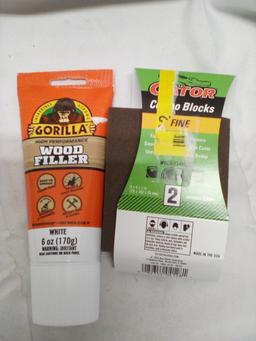 Gorilla Wood Filler White/ Gator Fine Sanding Block