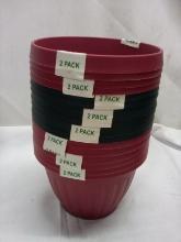 8 Twin Packs of Assorted Color Planters