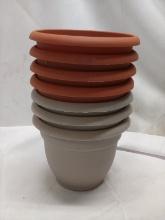 Set of 7 Assorted Color Planters