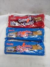 Qty 2 Oatmeal Cookies 5oz/ Chocolate Chip Cookies 5oz