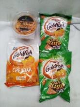 Qty 2 Xtra Cheesy Pizza/ Qty 1 Cheddar Goldfish/ Cheddar Whale Crackers