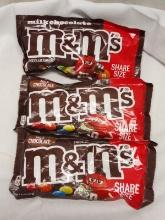 Qty 3 M&M’s Milk Chocolate Share Size