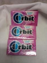 Qty 3 Orbit Bubblemint Gum Flavor 14pc per pack
