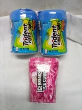 Qty 2 Trident Vibes Sour Patch Kids Blue Raspberry/ IceBreakers Bubble Breeze