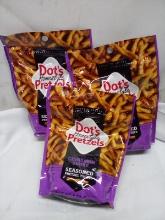 Qty 3 Dot’s Homestyle Prezels Cinnamon Sugar Seasoned Pretzels