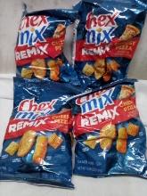 Qty 4 Chex Mix Cheesy Pizza 4.25oz