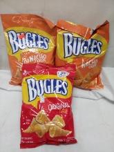 Qty 3 Bugles- Nacho Cheese, Original 3oz