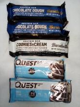 Qty 5 Protein Bar Lot- Chocolate Dough/ Cookies & Cream
