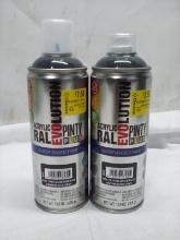Qty 2 Water Based Acrylic Paint Gloss Anthracite Grey