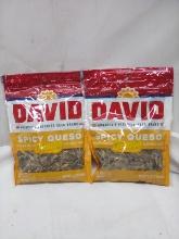 Qty 2 David Spicy Queso Sunflower Seeds 5.25oz