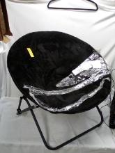 Plush Saucer Chair faux fur Fabric 31”x 27” x 28”