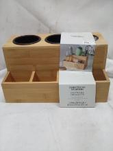 Wood Hair Tools Organizer 12” x 7” x 6”