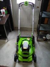 21” 60V Rechargeable Green Works Lawn Mower with battery Charger