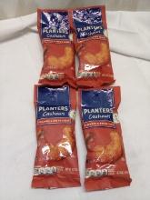 Lot of 4 Planters 2.25oz Cinnamon and Brown Sugar Cashew Snack Bags