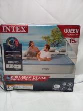 Intex Queen 15”H Dura-Beam Deluxe Raised Airbed