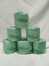 Lot of 6 Green Heritage Pro Resolute Tissue/Toilet Paper Rolls