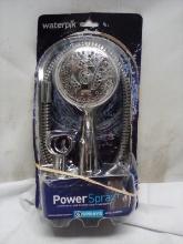 WaterPik PowerSpray+ 6 Option Shower Head and Handle w/ Hose