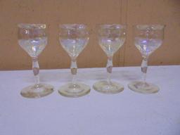 Set of 4 Iridized Cordials