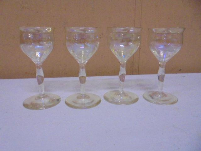 Set of 4 Iridized Cordials
