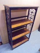 4 High Wood & Metal Bookcase/Shelf