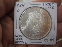 1884 O Mint Morgan Silver Dollar