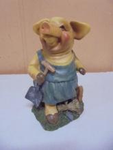 Farmer's Wife Pig Statue