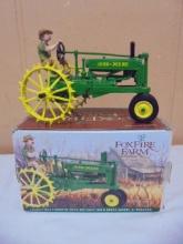 Ertl Foxfire Farm Die Cast John Deere Model "A" Tractor w/ Driver