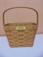 1992 Longaberger Dresden Basket w/  Protector