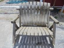 Log Loveseat Rocker