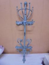 Wall Mount Iron Double Hat/Coat Rack