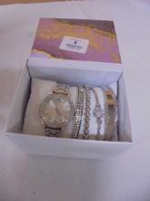 Ladies Watch & Bracelet Set