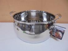 Large Brookstone 13.5qt Stainless Steel Casserole
