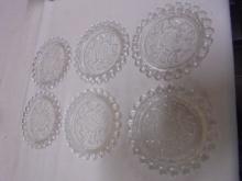 Group of 6 Vintage Crystal German Democratic Republican Coasters