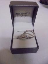 Beautiful Ladies 2pc Sterling Silver Ring Set w/ Stones
