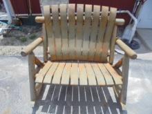Log Loveseat Rocker