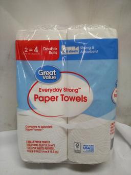 Qty 1 Everyday Strong Paper Towel Double Roll 2 pack