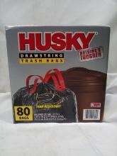 Husky Drawstring Trash Bags 80ct 30 Gallon