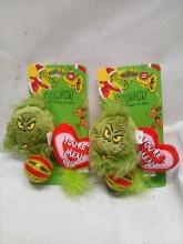 Qty 2 Grinch 3 Pack Cat Toys