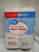 Qty 1 Everyday Strong Paper Towel Double Roll 2 pack