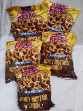 Qty 5 Uncle Rays Mini Pretzels Honey Mustard and Onion 4oz