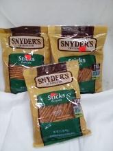 Qty 3 Snyder’s Pretzel Sticks 3.5oz