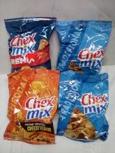 Qty 4 Chex Mix- qty 2 Traditional/ Qty 1 Cheesy Pizza/ qty 1 Cheddar