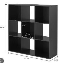 Mainstays Black Finish 9-Cube Organizer- MSRP $86.01