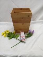 Wooden Vase flowers and suckers you plant sticks