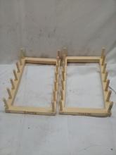 Qty 2 Twine Living Wooden Racks 12.5” x 8”