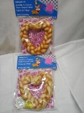 Qty 2 Beefhide & Chicken Heart Shaped Chew For Dogs