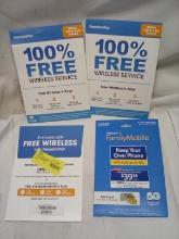 Qty 3 Freedom Pop Wireless Service/ Qty 1 Walmart Family Mobile